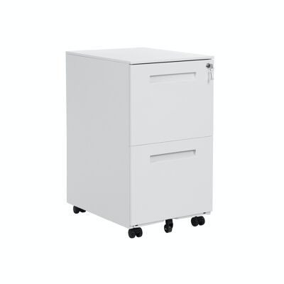 Mobile filing cabinet with 2 drawers
