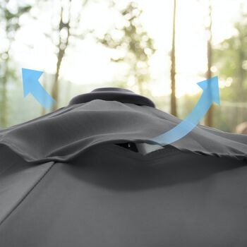 Parasol parasol déporté gris 6