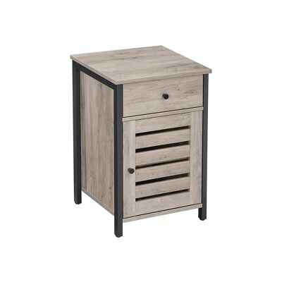 Bedside table with drawer in greige black