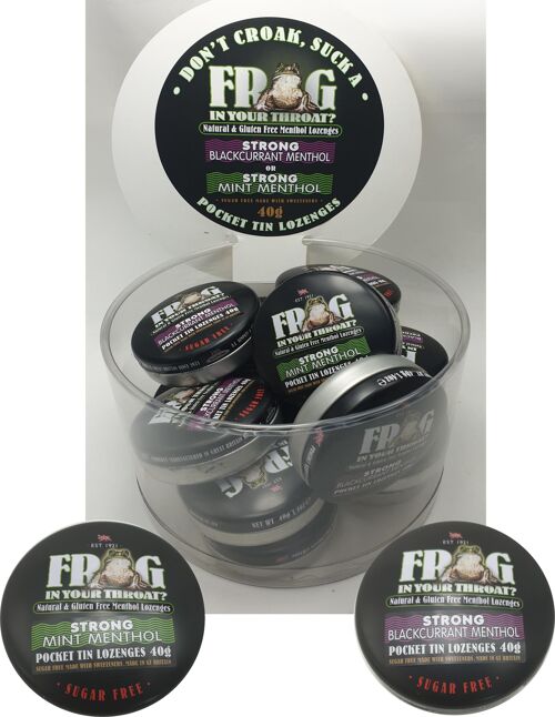 'Frog In Your Throat' Sugar Free Mint Menthol & Blackcurrant Menthol