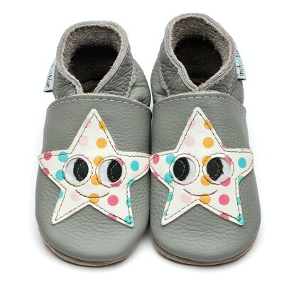 Baby Leather Shoes - Sirius Star Grey