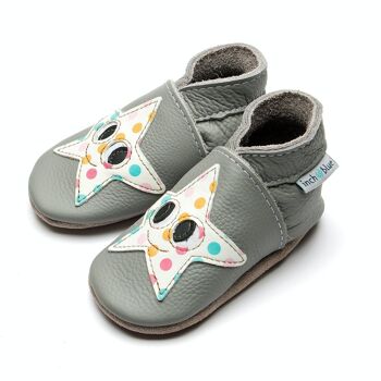 Chaussures bébé en cuir - Sirius Star Grey 2
