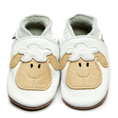 Baby Leather Shoes - Lamb White