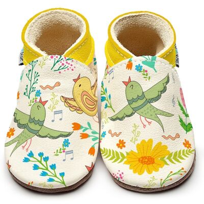 Pantofole da bambino in pelle - Song Bird