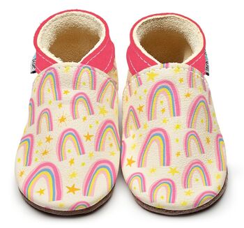 Chaussures en cuir pour bébé avec semelle en daim ou en caoutchouc - Asha 1