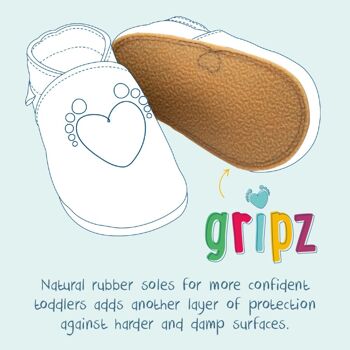 Chaussures en cuir pour bébé avec semelle en daim ou en caoutchouc - Dalmatien 4