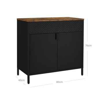 Meuble de rangement vintage marron-noir 8