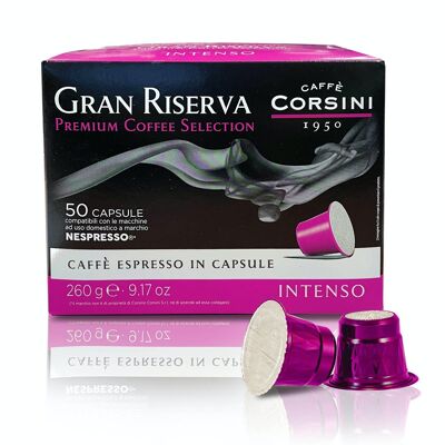 Capsules compatibles Nespresso® Gran Riserva Intenso | 50 pièces