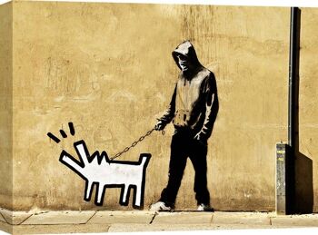 Banksy peinture sur toile : Anonyme (attribué à Banksy), Grange Road, Bermondsey, Londres (graffiti) 1