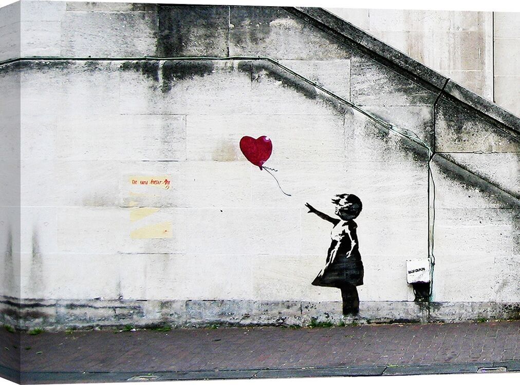 Quadro Banksy su tela: Anonimo (attribuito a Banksy), South Bank, London (graffiti)