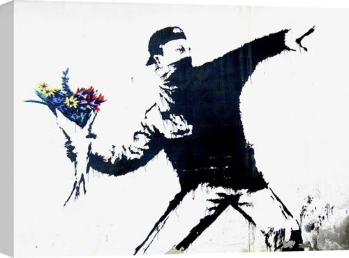 Quadro Banksy su tela: Anonimo (attribuito a Banksy), Betlemme, Palestina (graffiti)