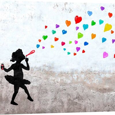 Quadro per cameretta bambini su tela: Masterfunk Collective, Love Bubbles (graffiti)