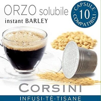 Capsules compatibles Nespresso® | Orge soluble | Pack contenant 10 pièces
