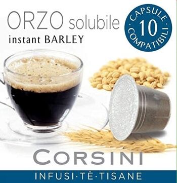 Capsules compatibles Nespresso® | Orge soluble | Pack contenant 10 pièces 1