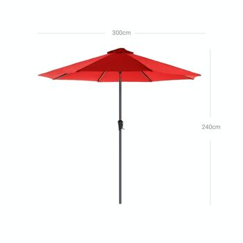 Parasol 300 cm rouge 7