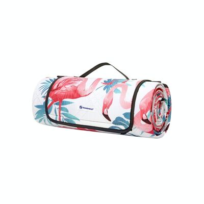 Large flamingos picnic blanket