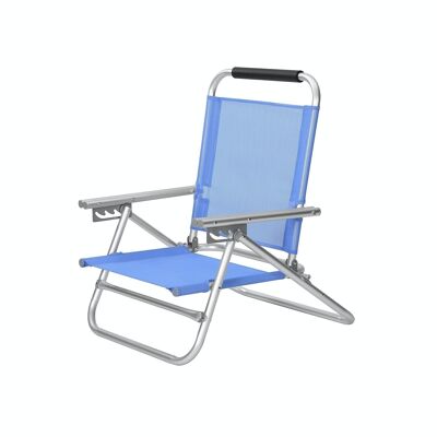 Chaise de plage bleue