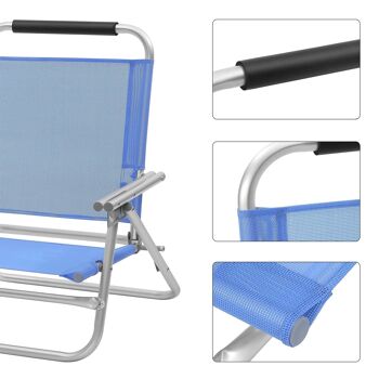 Chaise de plage bleue 6