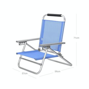 Chaise de plage bleue 7