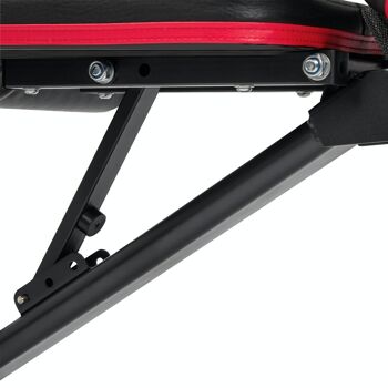 Banc de musculation noir-rouge 6