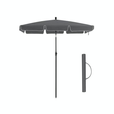 Parasol for balcony 200 x 125 cm grey