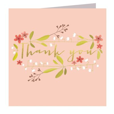 FL51 Gold Foiled Thank You Card