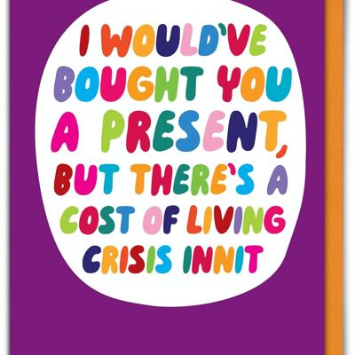 Funny Birthday Card - Funny Cost Of Living