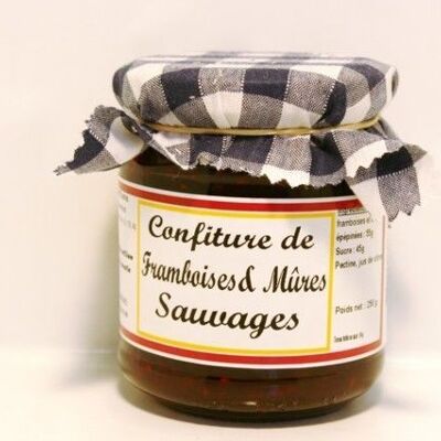 Confiture de Framboises et Mûres Sauvages