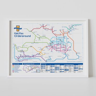 Mapa de pub estilo metro de Londres: Halifax