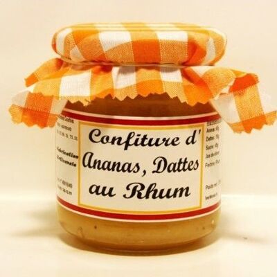 Confiture d'Ananas Dattes, Rhum