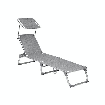 Lounger with sun canopy