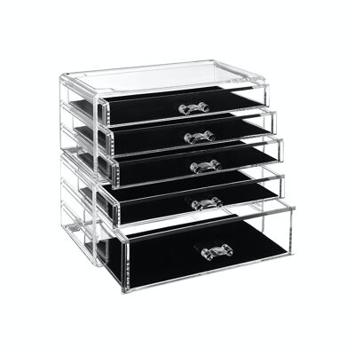 Makeup organizer with 5 drawers