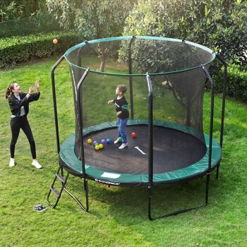 Grand trampoline 366 cm avec filet intérieur 4