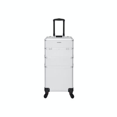 3-in-1 cosmetica trolley zilver