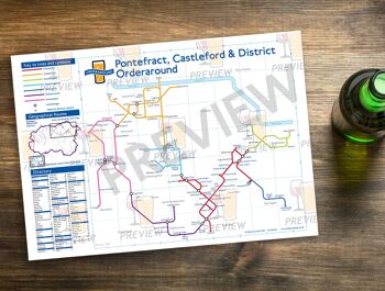 Carte des pubs de style métro de Londres : Pontefract, Castleford et District 9