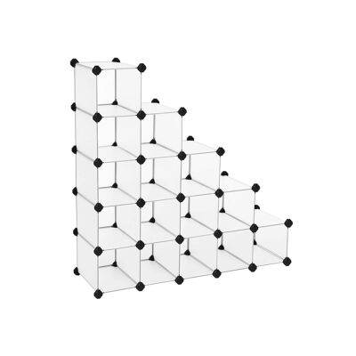 Inhaakstelling 16 diepe kubussen Wit 113 x 36 x 113 cm (L x B x H)