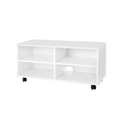 Eenvoudig tv-lowboard op wieltjes 85 x 35 x 35 cm (B x H x D)