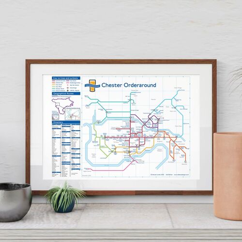 London Underground-style pub map: Chester