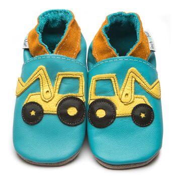 Chaussures enfant en cuir - Digger Turquoise 1