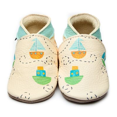 Zapatos de cuero para bebés - Ahoy There