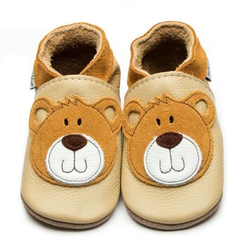 Chaussures bébé en cuir - Teddy Cream 1