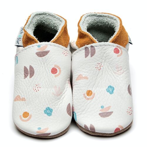 Baby Leather Shoes - Earthy Abstract