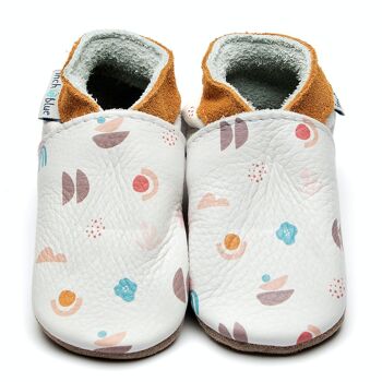 Chaussures en cuir pour bébé - Earthy Abstract 1