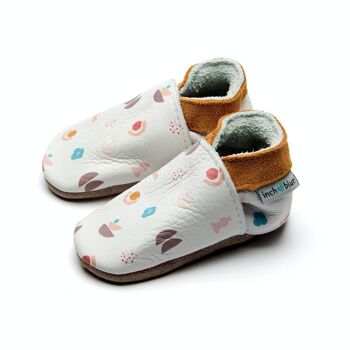 Chaussures en cuir pour bébé - Earthy Abstract 2