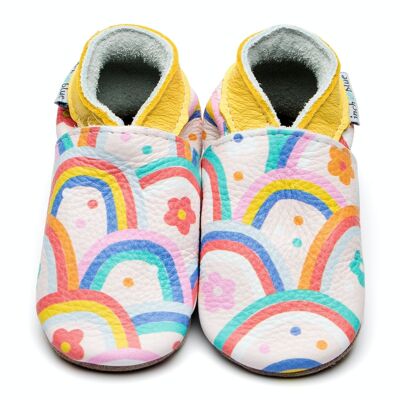 Chaussures bébé en cuir avec semelle en daim ou en caoutchouc - Iris
