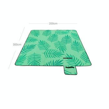 Couverture de pique-nique verte avec fougère tropicale 8
