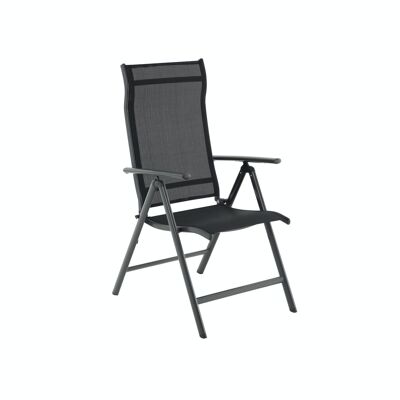 Set of 4 garden chairs black