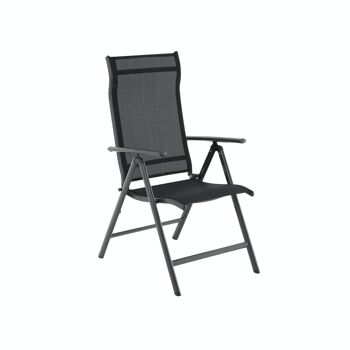 Lot de 4 chaises de jardin noir 2