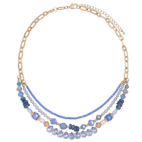 Venus Semi Precious Crystal Short Necklace