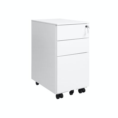 Mobile Container with lock white 30 x 45 x 60 cm